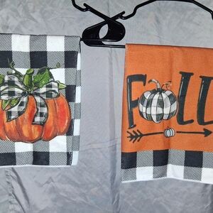 SHEIN Black and Orange Fall Kitchen Towels